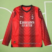 Camiseta 1ª AC Milan 23/24 Manga Larga